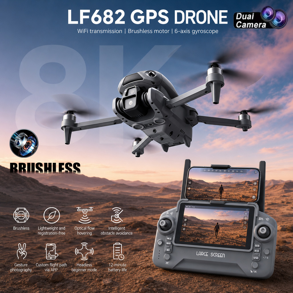 Drone Camera Professional - Drone LF682 Baru 8K Kamera Ganda